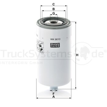 MANN-FILTER Kraftstofffilter WK 9010 - WK9010 für...