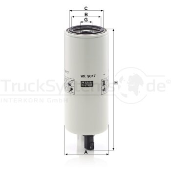 MANN-FILTER Kraftstofffilter WK 9017 x - WK9017x für...
