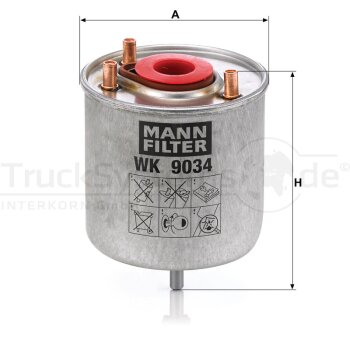 MANN-FILTER Kraftstofffilter WK 9034 z - WK9034z für...