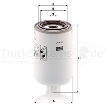 MANN-FILTER Kraftstofffilter WK 9165 x - WK9165x für...