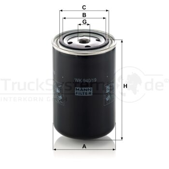 MANN-FILTER Kraftstofffilter WK 940/19 - WK940/19...