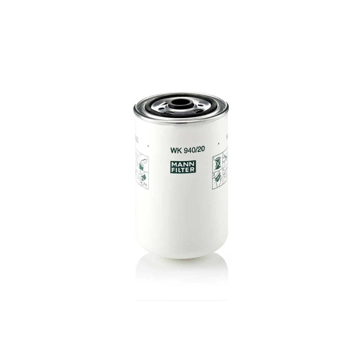 MANN-FILTER Kraftstofffilter WK 940/20 - WK940/20 für 4 253 8923