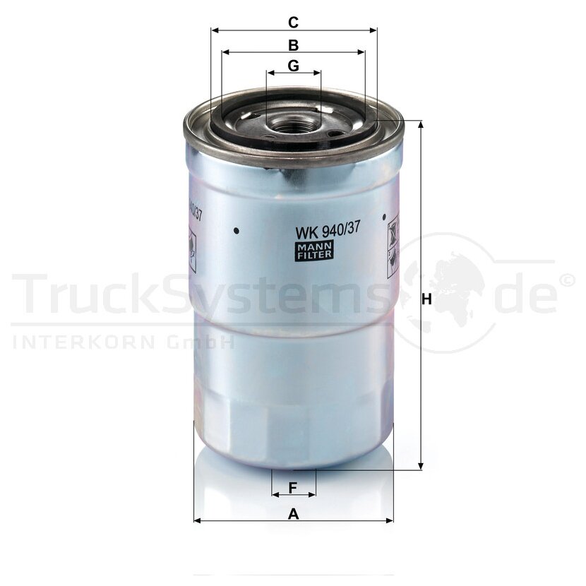 MANN-FILTER Kraftstofffilter WK 940/37 x - WK940/37x für ME 132526
