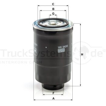 MANN-FILTER Kraftstofffilter WK 940/6 x - WK940/6x...