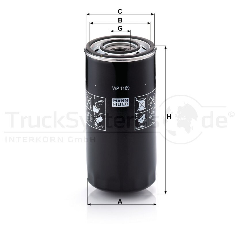MANN-FILTER Ölfilter WP 1169 - WP1169 für 4787733
