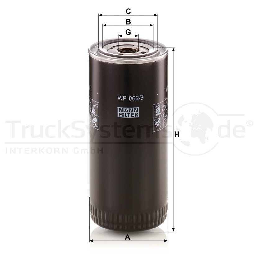 MANN-FILTER Kraftstofffilter WP 962/3 x - WP962/3x für 70697633