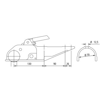 AL-KO Kupplung WW 200-C 7, Deichseldurchmesser 70 mm,...