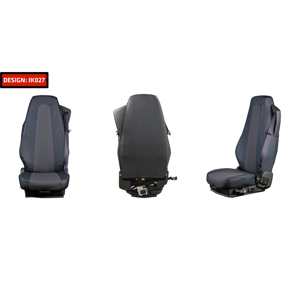 Lampa Silvia LKW Sitzbezug Baumwolle Grau - Mit Kopfpolster & Praktischen Taschen