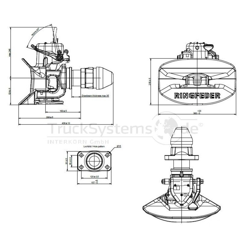 RINGFEDER Anhängerkupplung automatisch 4040G135B - 4040/G 135 B