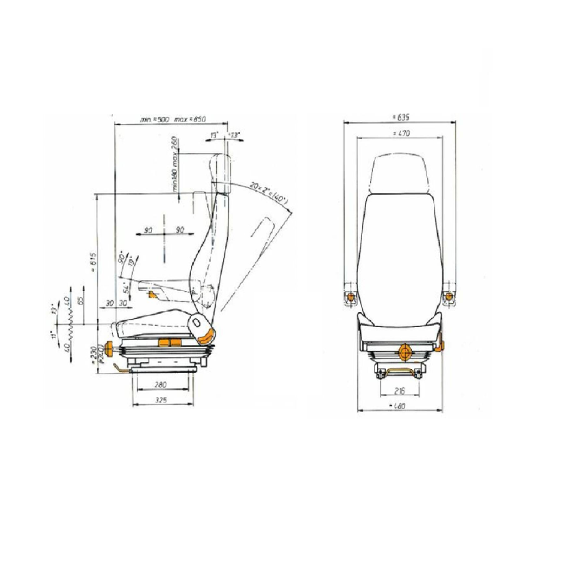 ISRI Fahrersitz Universal 6000/517