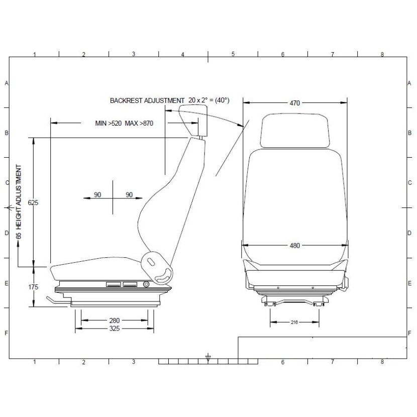 ISRI Fahrersitz Universal 1000/517