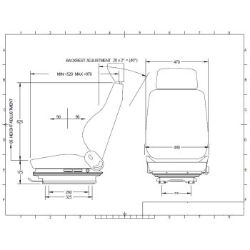 ISRI Fahrersitz Universal 1000/517