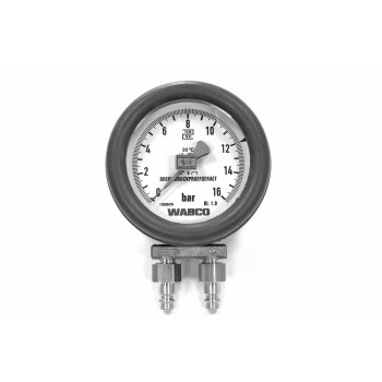 Wabco Luftdruckmesser Doppeldruckmanometer max. 2x 16 bar...