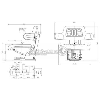 Tondo - PVC - Mechanisch gefedert - Schleppersitz...