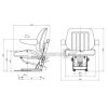 Mechanisch gefedert - Schleppersitz Traktorsitz Staplersitz Baumaschinensitz PVC - MS600A ITS