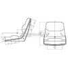 Schleppersitz Traktorsitz Staplersitz Baumaschinensitz PVC - MS100S ITS