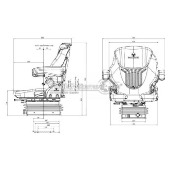 GRAMMER Schlepper Sitz Compacto Basic M - NEW - 1289044 -...