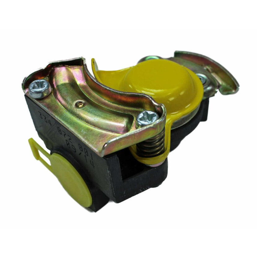 Kupplungskopf Automatik, gelb (Bremse), M22 x 1,5