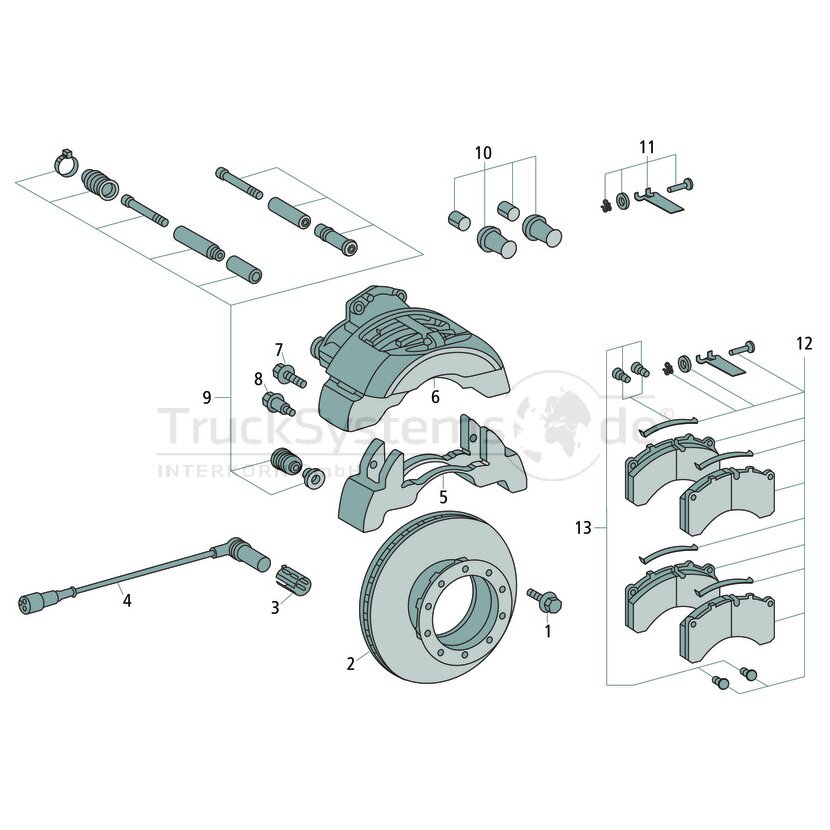 KNORR-BREMSE Bremsträgersatz K013742