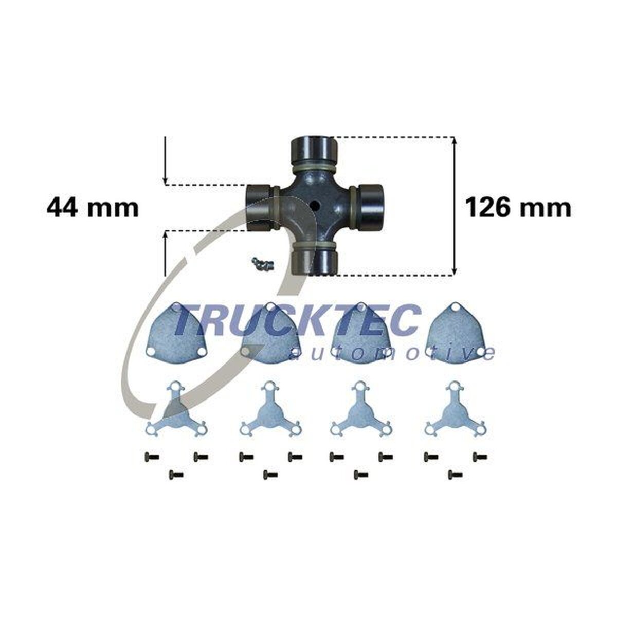 TRUCKTEC Gelenk, Längswelle 03.34.007 - 0334007 passend für 20362604