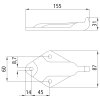 Gegenhalter 6044, verzinkt, passend für Verschluss 6043