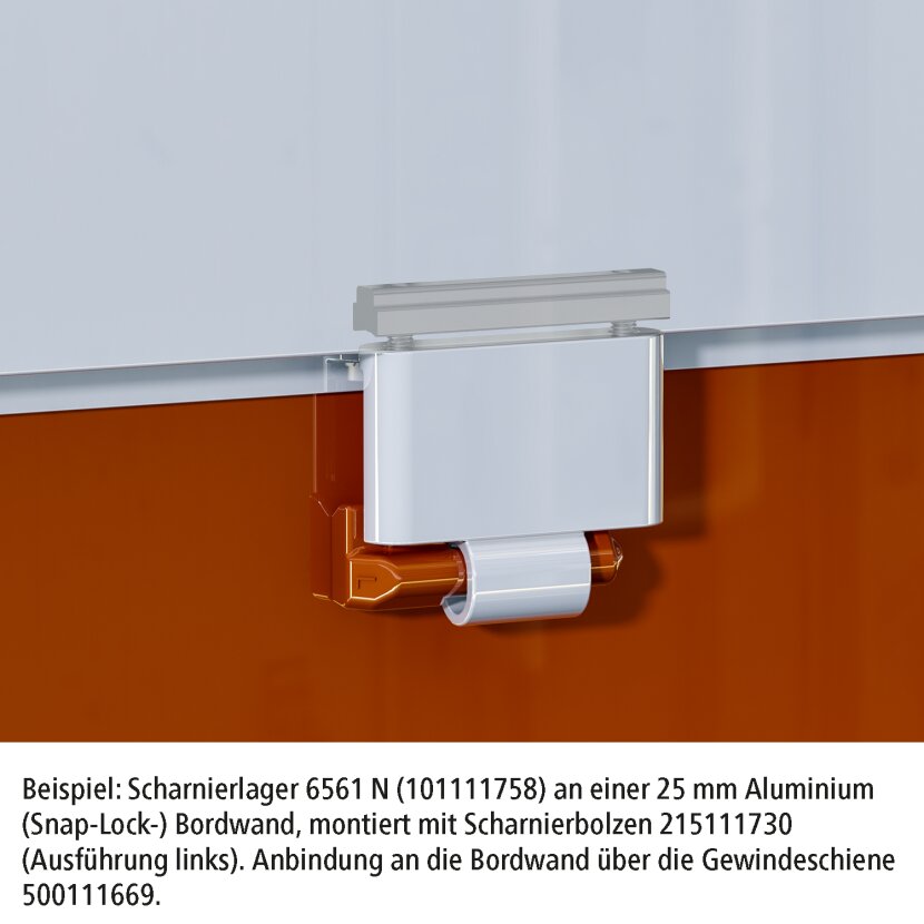 Scharnierlager 6561 N, Stahl verzinkt