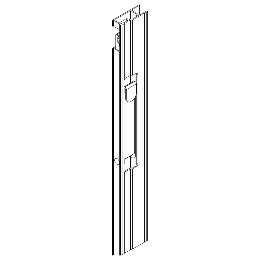 Langwegverschluss 712, 615 mm, roh, links