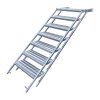 Treppe ausziehbar, 7 Stufen, Stahl feuerverz., L 2470/B 825 mm