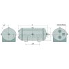 KINNEGRIP K20 Eckrunge vorne, rechts, Aluminium eloxiert, 800 mm - 208402