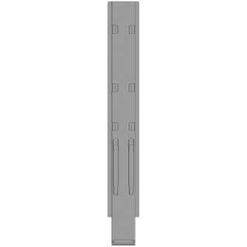 K20 Mittelrunge, Stahl, schwarz KTL, 1100 mm, ohne Aufnahme