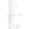 KINNEGRIP K20 Eckrunge hinten, rechts, Stahl KTL, 1100 mm,oderVerschluss,EV - 211801