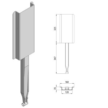 Kinnetop-Stativ passend für 600 mm Rungen, Stahl roh