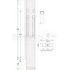 KINNEGRIP K20 Eckrunge hinten, li, Alu eloxiert,800mm,TIR,m.Verschluss,DV - 208942