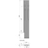 KINNEGRIP K20 Eckrunge hinten, li, Alu eloxiert,800mm,TIR,m.Verschluss,DV - 208942