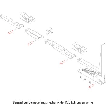 Gestängebolzen Durchmesser 8 x 32 mm