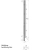 K20 Eckrunge vorne, rechts, Stahl KTL, 1200 mm, Schraubversion