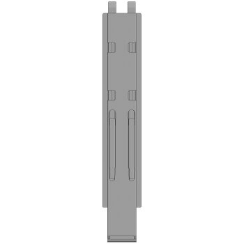 K20 Mittelrunge, Stahl, microZINQ?5, 800 mm, mit Aufnahme