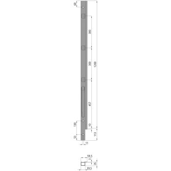 K20 Eckrunge vorne, links,microZINQ 5, 1200 mm,...