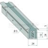 PASTORE & LOMBARDI Stangenscharnier, Alu eloxiert, Höhe 24 mm, Länge 2400 mm - 020825684N