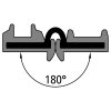 PASTORE & LOMBARDI Stangenscharnier, Alu eloxiert, Höhe 24 mm, Länge 2400 mm - 020825684N