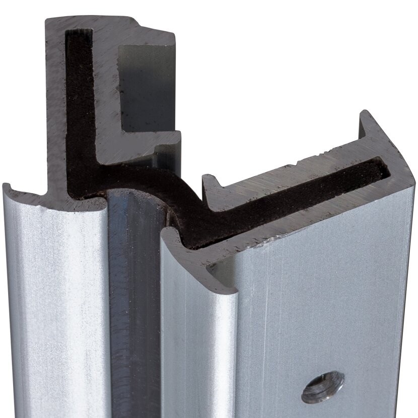 PASTORE & LOMBARDI Stangenscharnier, Alu eloxiert, Höhe 24 mm, Länge 2700 mm - 020825685N