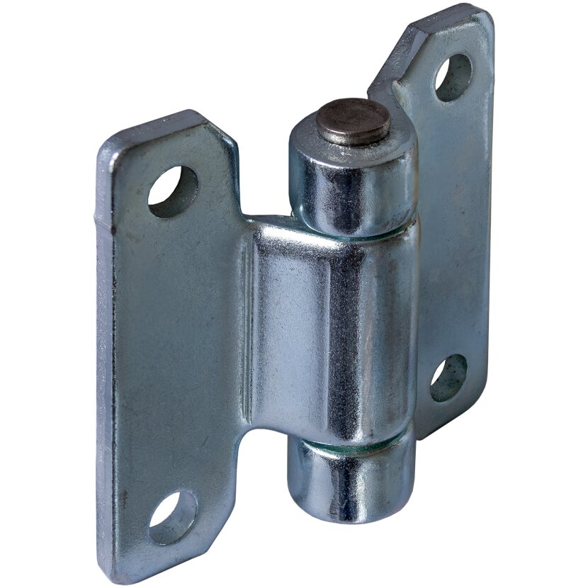 Seitentürscharnier, verzinkt, L 60 mm, B 44/59 mm, H 9 mm
