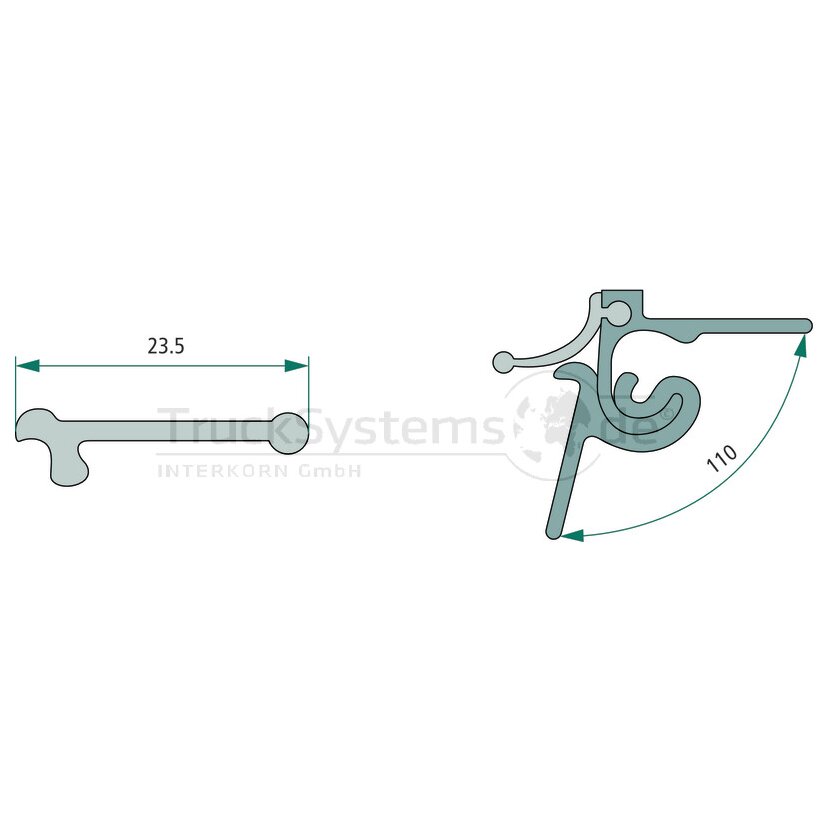 PASTORE & LOMBARDI Dichtungsgummi zu Stangenscharnier, Rolle 20 m - 081400453A