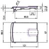 Klappe/Schlossabdeckung, rostfrei, für Aufbauverschlüsse Durchmesser 27 mm