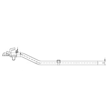 Zugrohr, gekröpft, GZR 0,6, 60 x 3, 2000 mm lang