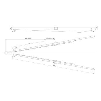 Deichselholme (Zuggabeln) ZG 3500, 2600 mm lang,