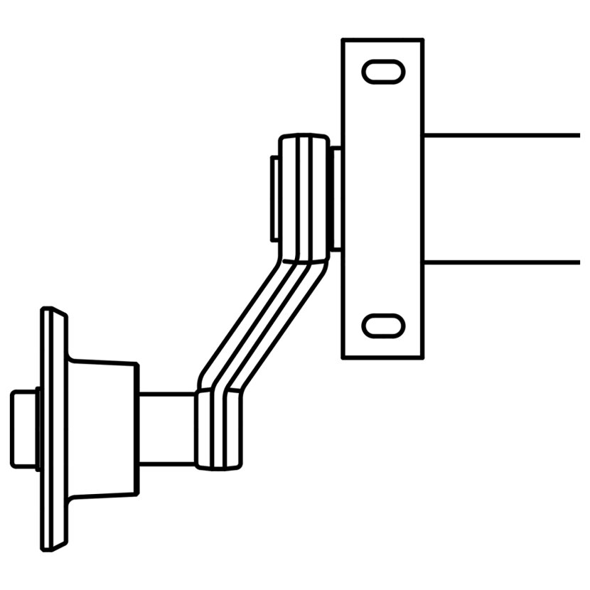 Gummifederachse GFA 1350 K - 5/67/112, ohne Bremse, 1000 mm AM