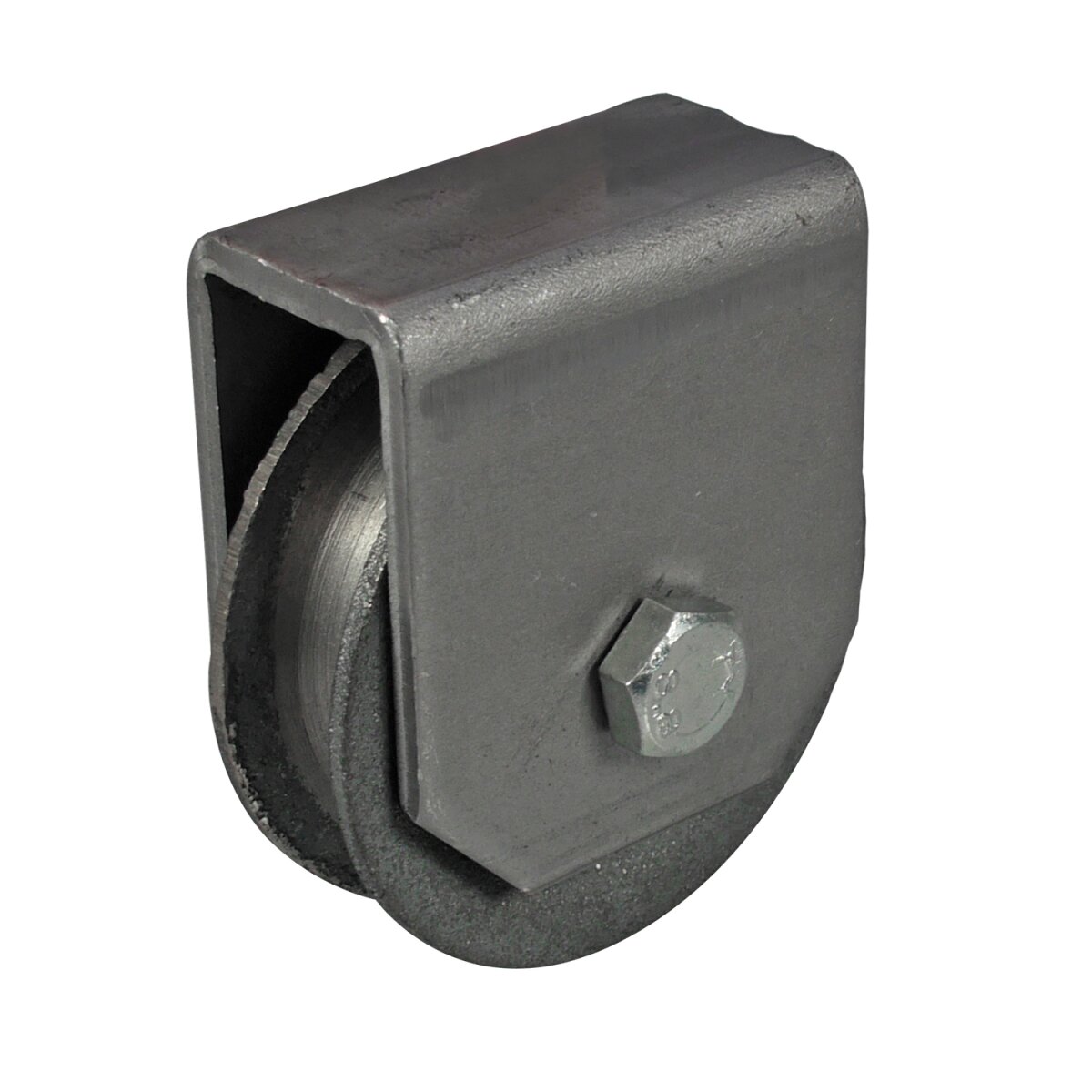 Seilrolle mit Bügel, roh, Durchmesser 80 mm