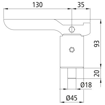 Federschnäpper/Stützbeinsicherung, roh,...