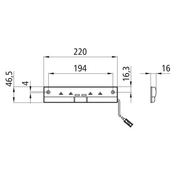 ASPÖCK Innenleuchte LED, 24 V, Kabel 0,25 m,...